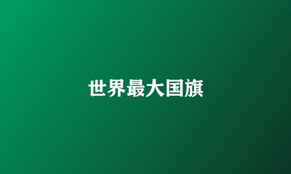 世界最大国旗