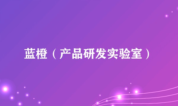 蓝橙（产品研发实验室）