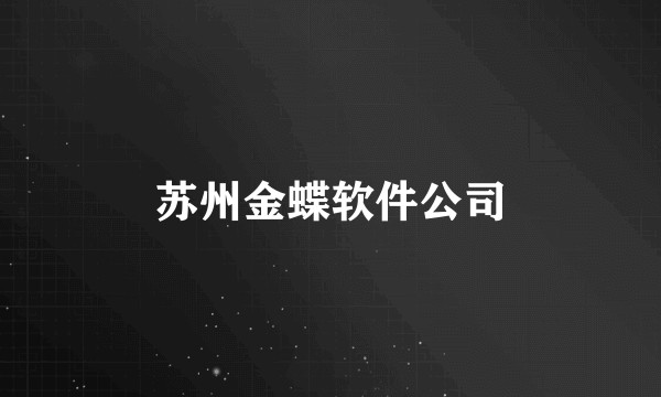 苏州金蝶软件公司