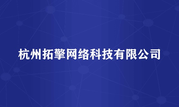 杭州拓擎网络科技有限公司