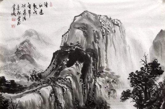 水墨山水画