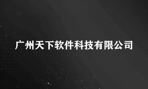 广州天下软件科技有限公司