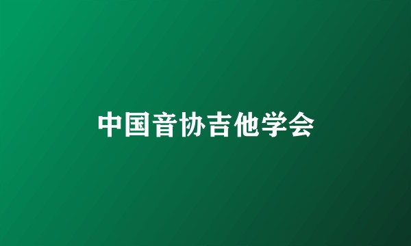 中国音协吉他学会