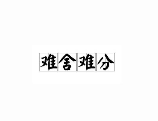 难舍难分（汉语成语）