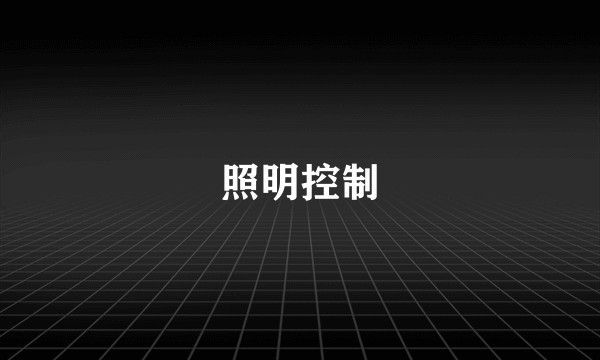 照明控制