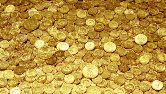 金币（古代的一种货币或现代的收藏品）