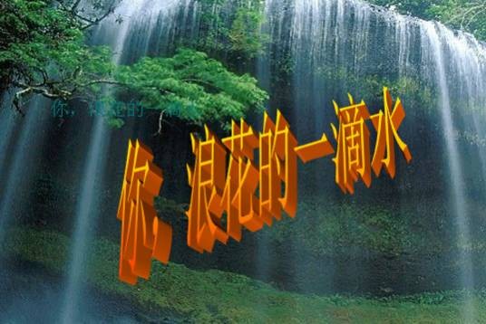 你,浪花的一滴水