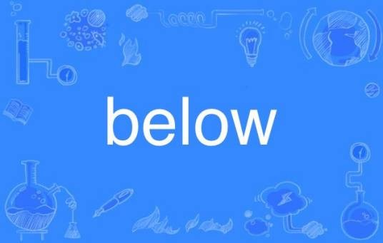 Below（英语单词）