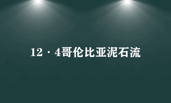12·4哥伦比亚泥石流