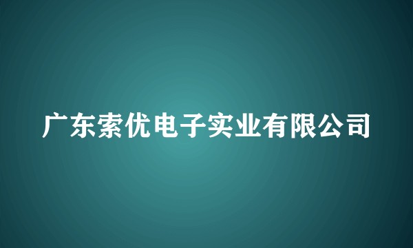 广东索优电子实业有限公司