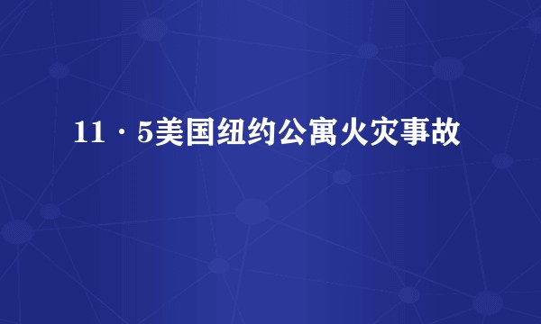 11·5美国纽约公寓火灾事故