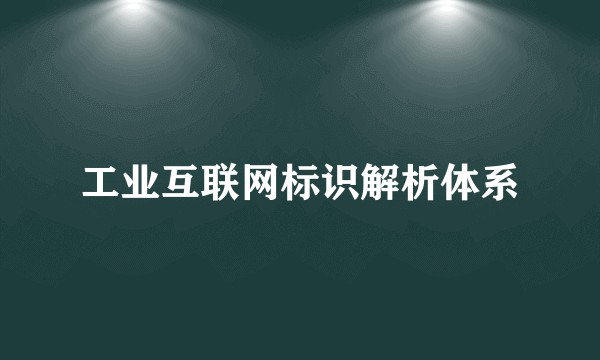 工业互联网标识解析体系