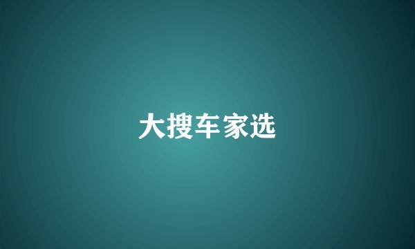 大搜车家选