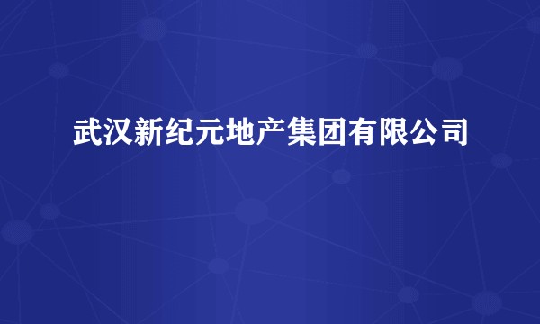武汉新纪元地产集团有限公司