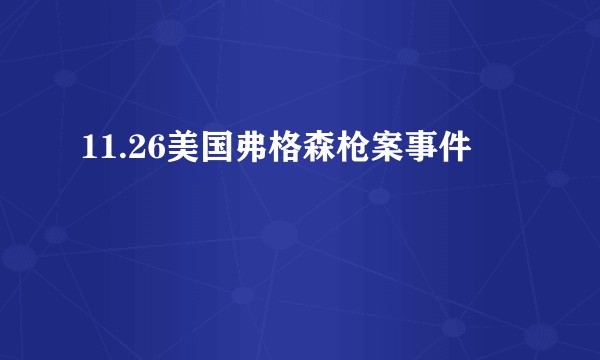 11.26美国弗格森枪案事件