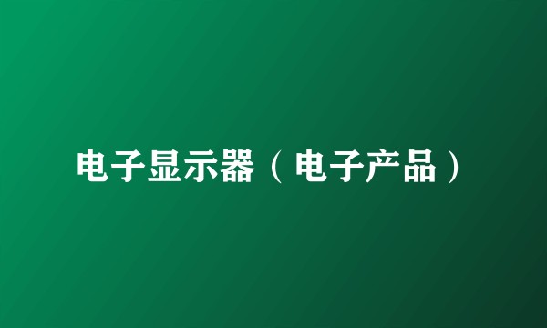 电子显示器（电子产品）