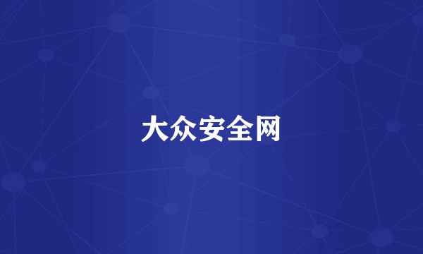 大众安全网