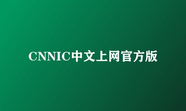 CNNIC中文上网官方版