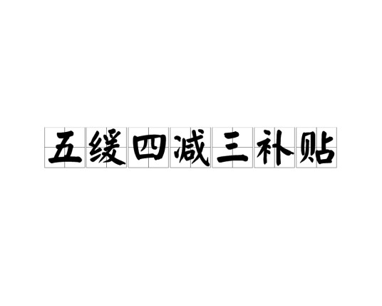 五缓四减三补贴