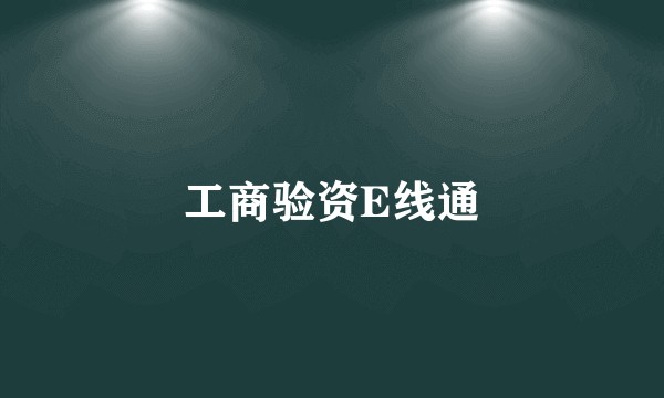 工商验资E线通