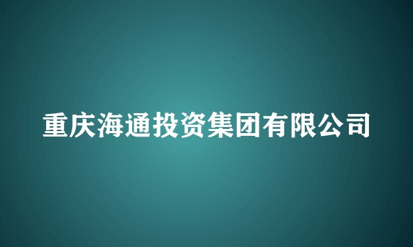 重庆海通投资集团有限公司