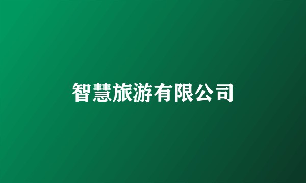 智慧旅游有限公司