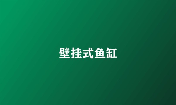 壁挂式鱼缸