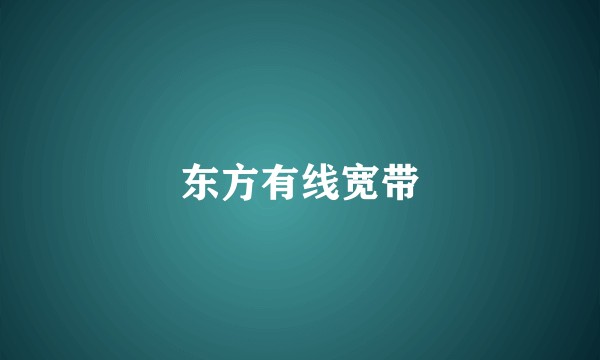 东方有线宽带
