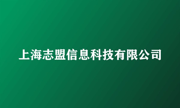 上海志盟信息科技有限公司