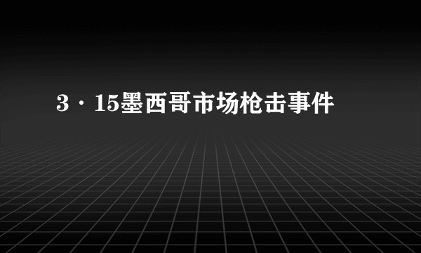 3·15墨西哥市场枪击事件
