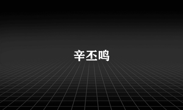辛丕鸣