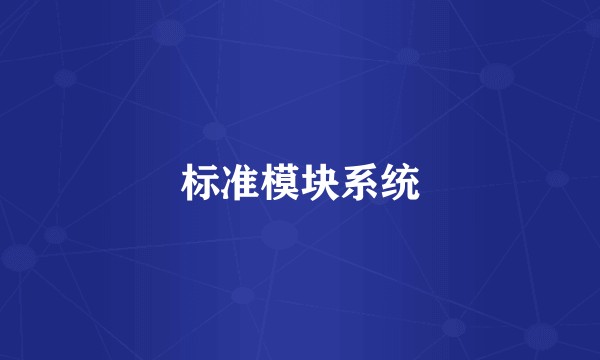 标准模块系统