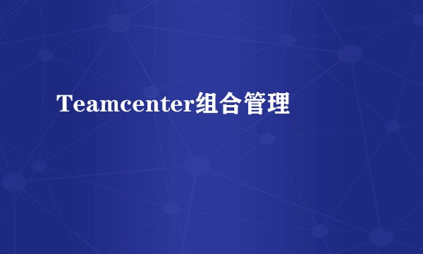 Teamcenter组合管理