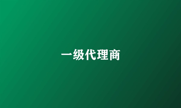 一级代理商
