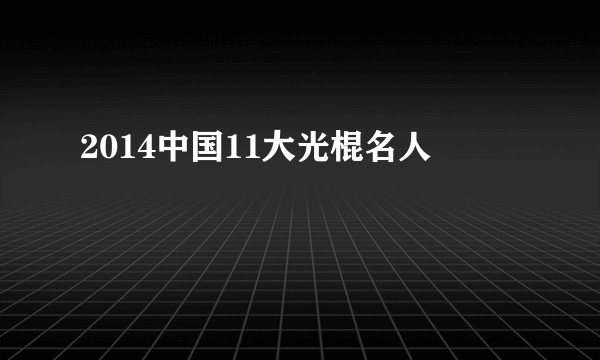 2014中国11大光棍名人
