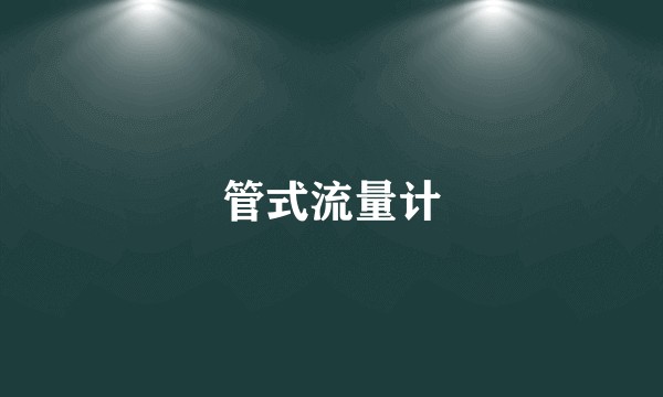 管式流量计