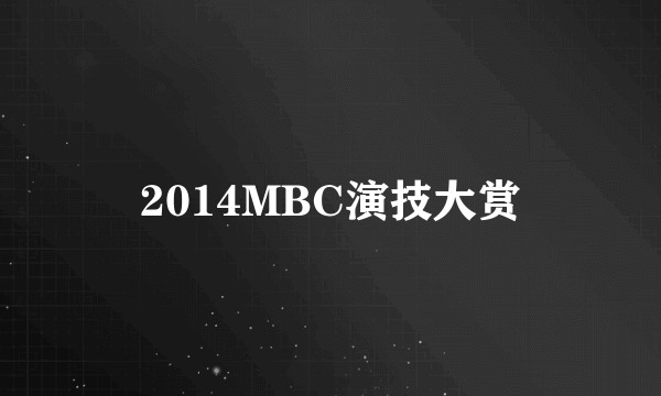 2014MBC演技大赏