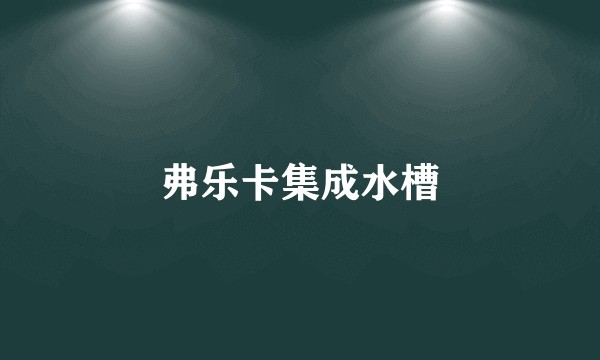 弗乐卡集成水槽