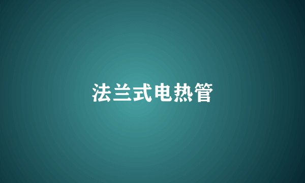 法兰式电热管