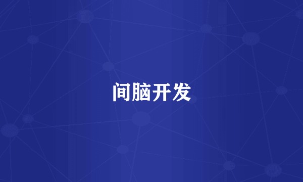 间脑开发