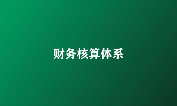 财务核算体系