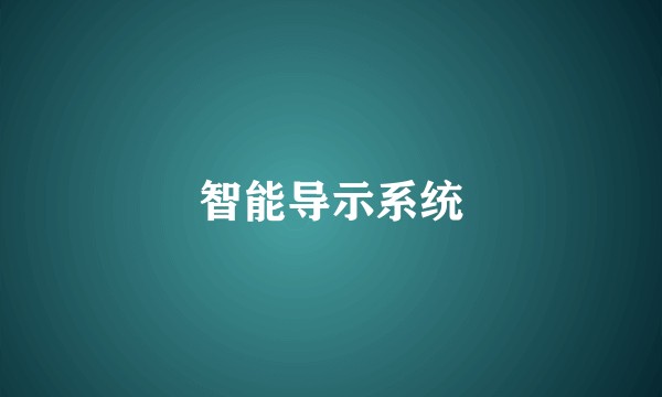 智能导示系统