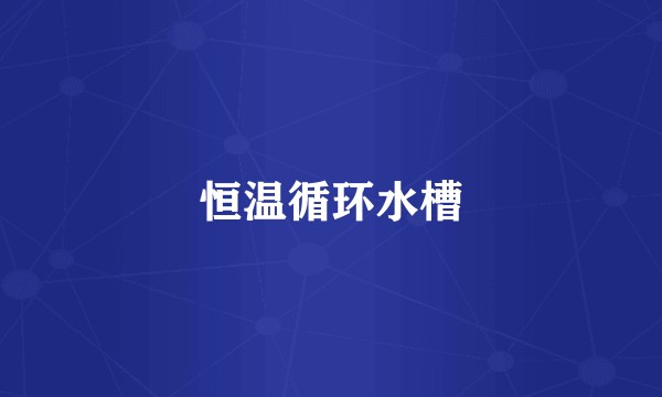 恒温循环水槽