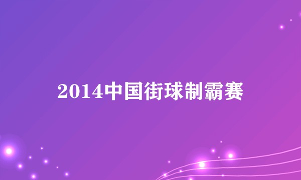 2014中国街球制霸赛