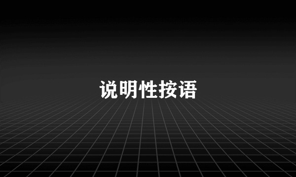 说明性按语