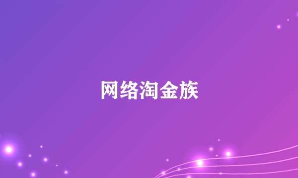 网络淘金族