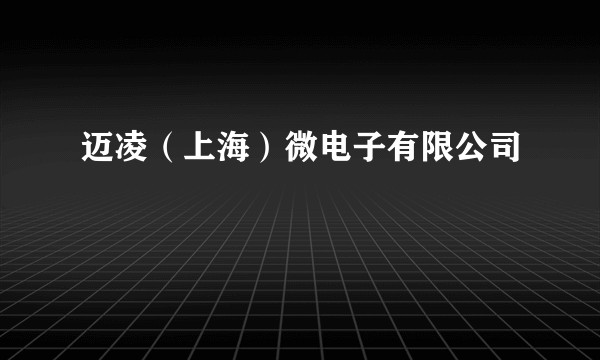 迈凌（上海）微电子有限公司