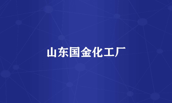 山东国金化工厂