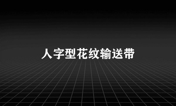 人字型花纹输送带