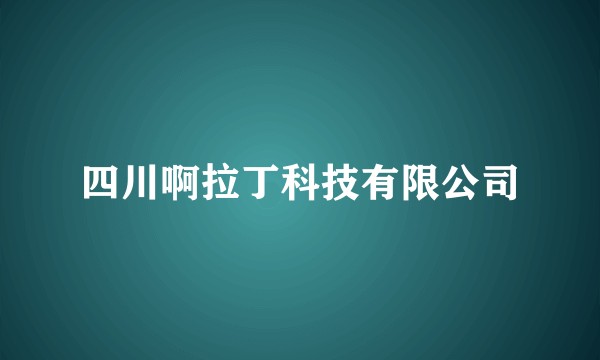 四川啊拉丁科技有限公司
